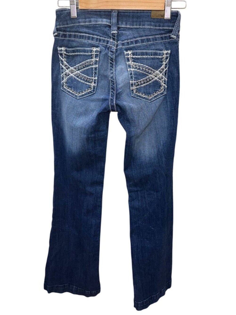 Ariat Womens Western Cowgirl Rodeo Jeans Medium Wash Size 27R Embroidered Pocket - Picture 3 of 8